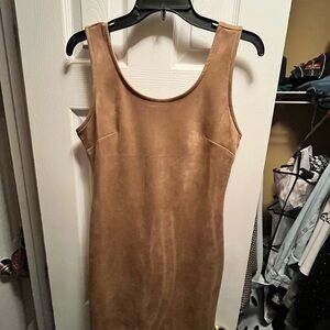 Haute Monde Tan Mini Dress